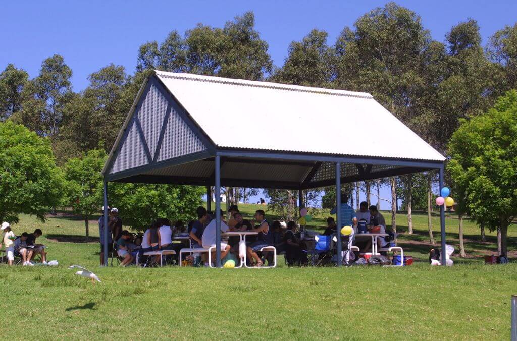 Image on pavilion in the park