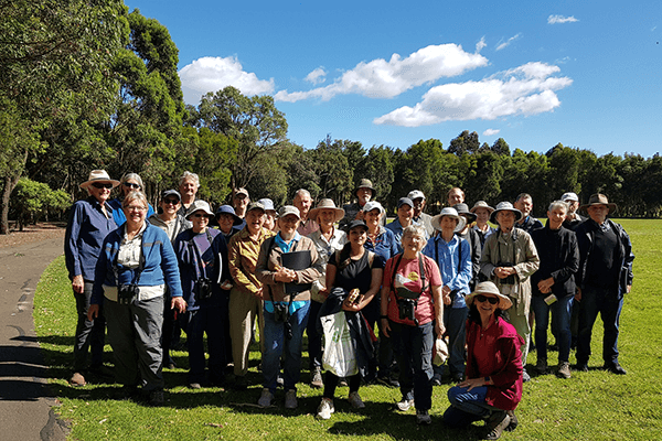 Group photo of the 2022 Spring Bird Census volunteers in the Park.