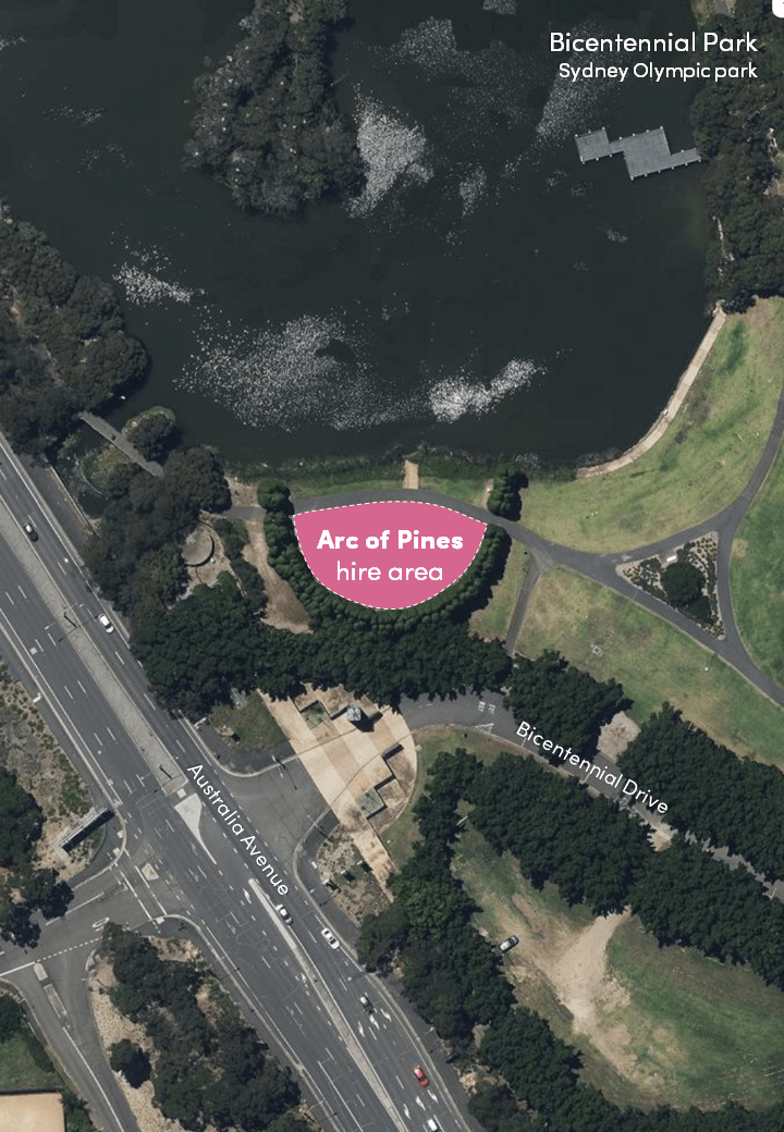 Arc of Pines hire area map