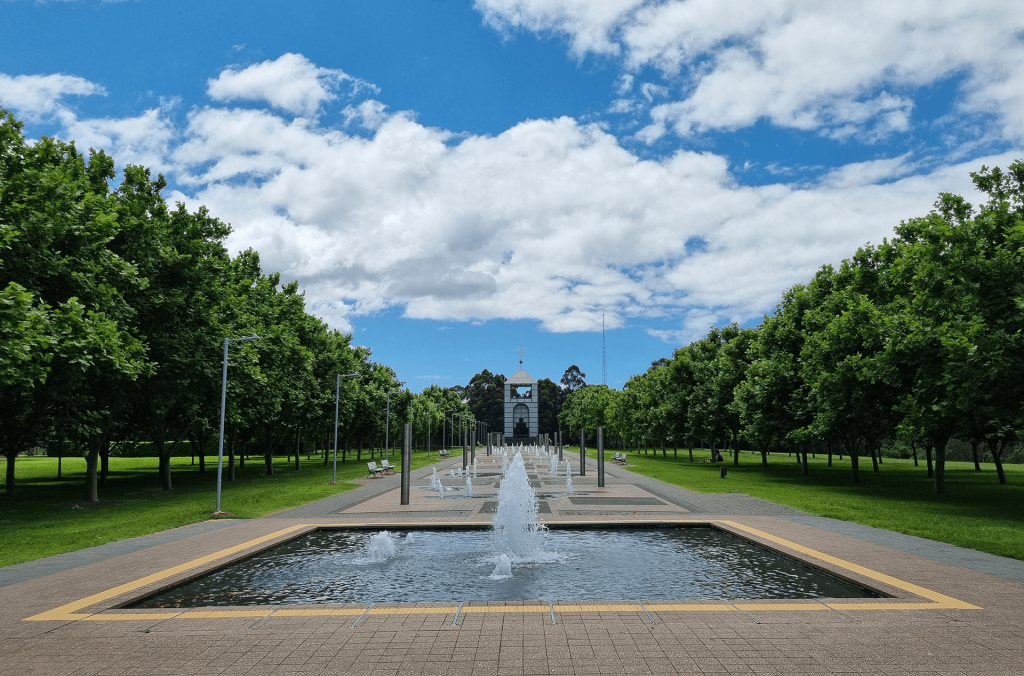 Bicentennial Park fountains and Treillage tower